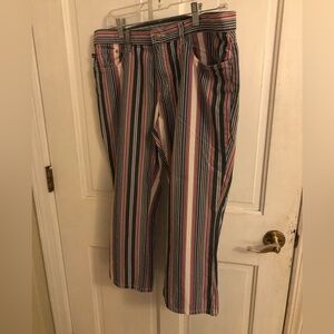 Ralph Lauren Pants Multicolor Ankle Red White and Blue Striped